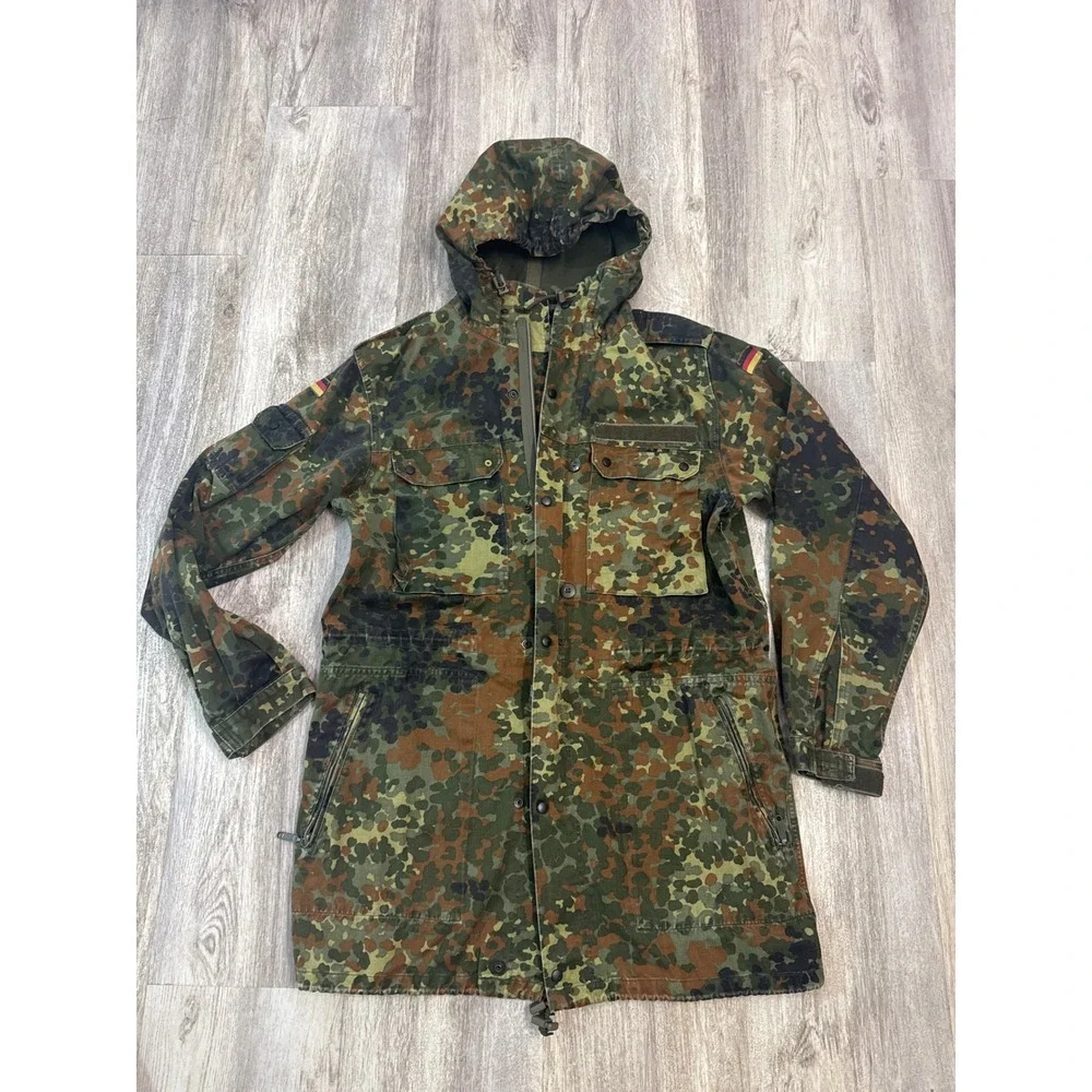 1993 German Army Bundeswehr Flecktarn Field Jacket Parka Hooded Sz 185/95 NATO‎